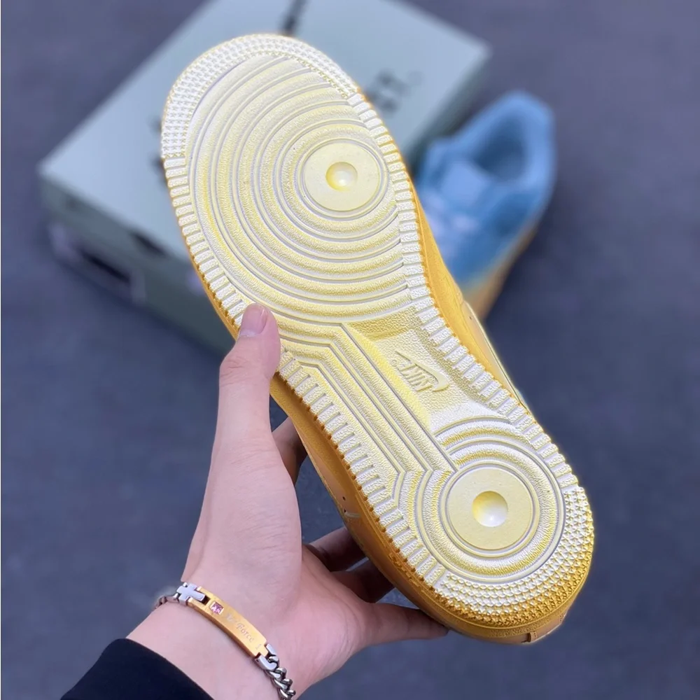 Nike Air Force 1 Low Pastel Blue to Yellow Fade